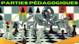 7 parties déchecs pédagogiques 🐙 1250 ELO [upl. by Elo398]