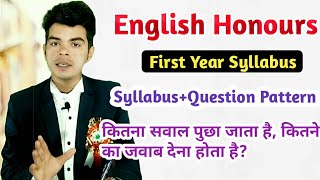 BAPart1 English Honours Syllabus  English Literature For First Year raj english [upl. by Marabel96]