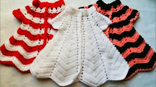 Single colour crochet frock knitting  Crochet Pattern Crochet Design Girls Frock Crochet  Part 3 [upl. by Nyltac]