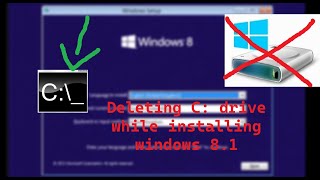 Deleting C drive while installing Windows 81 [upl. by Leslee]