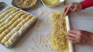 📣Baklava Benim İşim ✋5 Dakika Da 🔝Hazır Baklavalık Yufkadan Kadayıflı Burma Baklava Nasıl Yapılır [upl. by Malan]