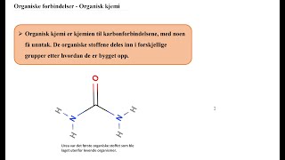 Organiske forbindelser  Organisk kjemi [upl. by Bloem]