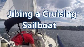 Jibing a Cruising Sailboat  Sail Fanatics [upl. by Anstus711]