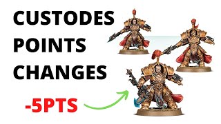 Adeptus Custodes Points Changes from Chapter Approved  Review  Thoughts [upl. by Muhcon]