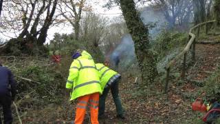 Lynton and Barnstaple Railway  Trackbed clearance at Rowley Cross [upl. by Sue381]