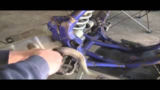 YZ125 Part 19 2 Stroke Removing Swing Arm Pegs amp Rear Brake Lever [upl. by Chaing]