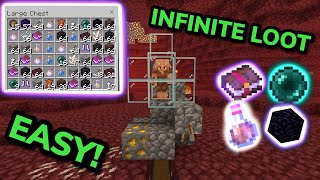 EASY 121 AFK PIGLIN BARTERING FARM TUTORIAL in Minecraft Bedrock MCPEXboxPS4Nintendo SwitchPC [upl. by Anaerb]