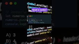 Quiz de Javascript Qual a saída shorts javascript quiz quiztime [upl. by Euqinmod]