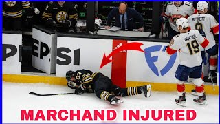 Bruins Brad Marchand Exits Game 3 with UpperBody Injury Whats Next for Boston 🚑 [upl. by Areema]