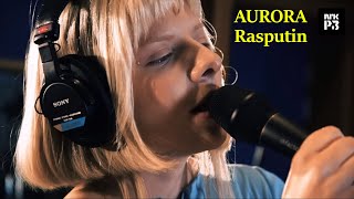 Bassi Reacts to AURORA  Rasputin Boney M cover  acoustic  live [upl. by Sidnarb]