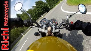 Suzuki GS 500  Riding Fast in Swiss Alps HD Sound Malojapass on a motorcycle [upl. by Llebyram68]