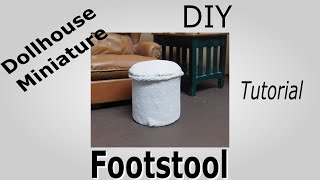 Dollhouse Miniature Footstool Tutorial [upl. by Domini]