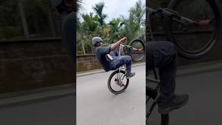 cycle mtb cycle stunt 🤯😱wheelie in manual🤩omg😳😨 [upl. by Ahsema975]