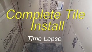 Complete bathroom shower install time lapse start to finish [upl. by Rehpitsirhc862]