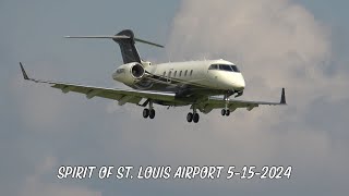 17 Airplanes Takeoff and Land at Spirit of St Louis Airport [upl. by Yelyr]