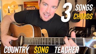 3 Easy Guitar Songs Using 3 Easy Chords [upl. by Anaehr]