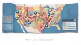 When is Independence Day  4th of July 2013 Google Doodle HD [upl. by Trellas]