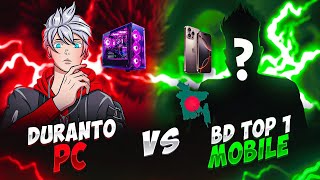 Bangladesh Top 1 Mobile Player📱 Vs Duranto Official Pc💻  Clash Of Jods 😈🌎 Garena Free Fire [upl. by Ardle]