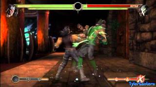 MK9  102 Sub Zero amp Nightwolf Tag Team Combo  Mortal Kombat 9 2011 [upl. by Mukul]