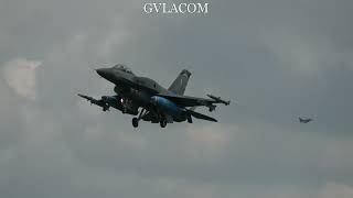 Hellenic Air Force F16 Block52 336 SQN arrival at RIAT 2024 [upl. by Anihsak]