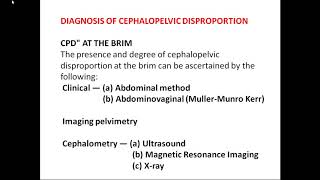 A CLASS ON CEPHALOPELVIC DISPROPORTION CPD BY Dr Sri Lakshmi Asst professorOBGY [upl. by Kedezihclem]