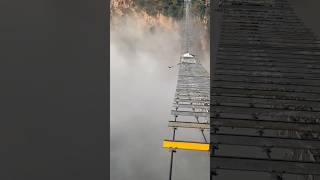 Amazing bungy jump from the cliff above the cloud 😱❣️ bungy cliffjump shortsvideo shorts [upl. by Ayoj]