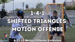 141 Shifted Triangles Offense  21 12 Rules  Lacrosse  POWLAX [upl. by Ahsiri]