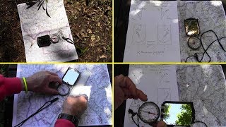 Orientamento 3 Da azimut geografico a magnetico orientare la carta e riconoscimento del paesaggio [upl. by Kenwrick]
