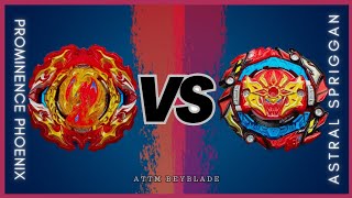 PROMINENCE PHOENIXTpMUn10 vs ASTRAL SPRIGGANOvQt0  ON REAL LIFE BEYBLADE STADIUM [upl. by Bobbi304]