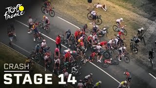 Tour de France Stage 14 mass crash pauses race affects 50 riders  Cycling on NBC Sports [upl. by Samoht58]