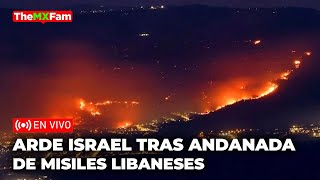 ARDE ISRAEL INCENDIOS MASIVOS EN BEN GURION TRAS MISILAZOS DE LIBANO  TheMXFam [upl. by Ailecnarf]