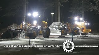 Clips of various Ljungby loaders in winter duty [upl. by Adnoryt]