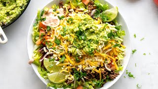 Keto Taco Salad Recipe with Guacamole amp Salsa [upl. by Atkins662]