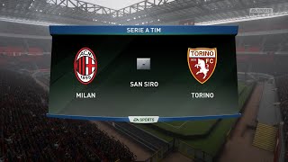 Fifa 19  AC Milan vs Torino  Serie A 20182019 [upl. by Tankoos]