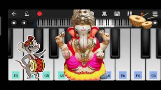 Parvatichya Bala  Ganpati Bappa Song  गणपती भजन  ganpati song piano notes [upl. by Ahsikad]