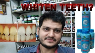 How To Whiten teeth by Homeopathic medicinehekla lava tooth powder [upl. by Eitirahc]