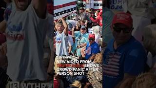 New video surfaces of Trump rally crowd panicking after person shot [upl. by Remlap]