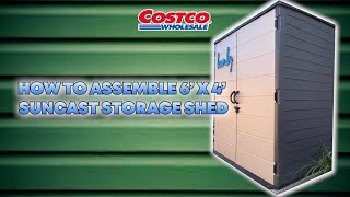 How to assemble Suncast storage shed 6 by 4 from Costco  Setting up laundry units outdoor [upl. by Lalla]