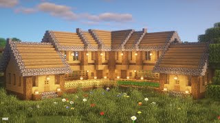 🔨Minecraft  How to Build a Large Oak Survival Mansion [upl. by Ynnep]