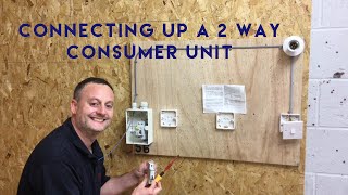 Connecting a Final Circuit in a 2 Way Crabtree Consumer Unit Fuse Board [upl. by Bonnes831]