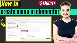 How to create menu in elementor 2024 [upl. by Sanson]