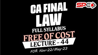 CA FINAL LAW  LECTURE 44  FOR NOV 22MAY 23  FCRA 2 [upl. by Gmur]