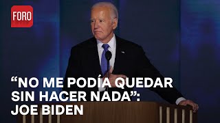 Biden habla sobre los motivos para enfrentar a Trump durante su discurso en Convención Demócrata [upl. by Olin]