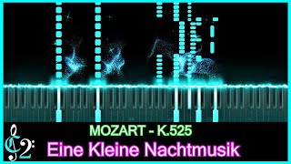 Mozart  Eine kleine Nachtmusik K525 PIANO SOLO  Tutorial  MIDI  クラシカル【ピアノ】 [upl. by Anerul210]