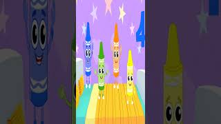 Five Little Crayons shorts nurseryrhymes mrbaby kidssongs cartoonvideos preschool [upl. by Ynattir287]