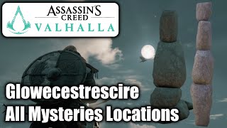 Assassins Creed Valhalla  Glowecestrescire All Mysteries Locations amp Solutions [upl. by Dulci]