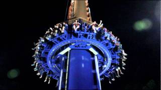 Acrophobia Stand Up Drop Tower Offride POV Six Flags Over Georgia [upl. by Eeram]