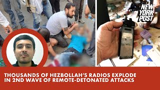 Thousands of Hezbollah’s handheld radios explode in second wave of attacks — killing 9 wounding 300 [upl. by Inalel]