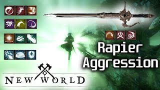 Saucy on the Rapiers Build Variety  New World Aeternum mmorpg pvp aeternum [upl. by Malynda]