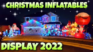 Huge Christmas Inflatable Display 2022 Our Christmas Inflatable Collection Airblown Day amp Night View [upl. by Ococ856]